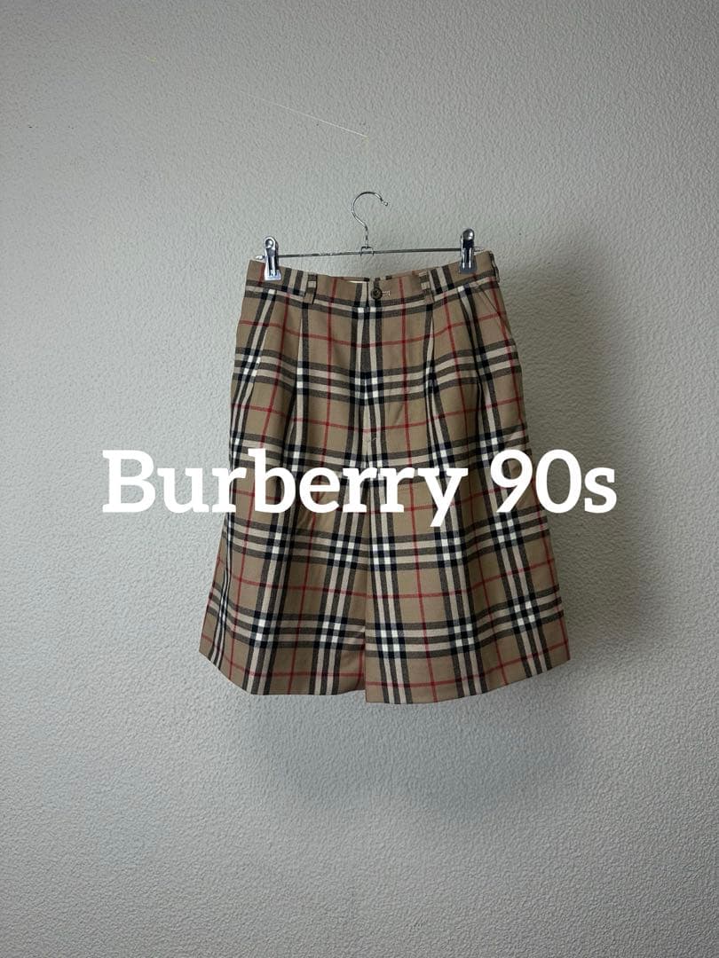 Burberry 90s Wool Check Short Pants