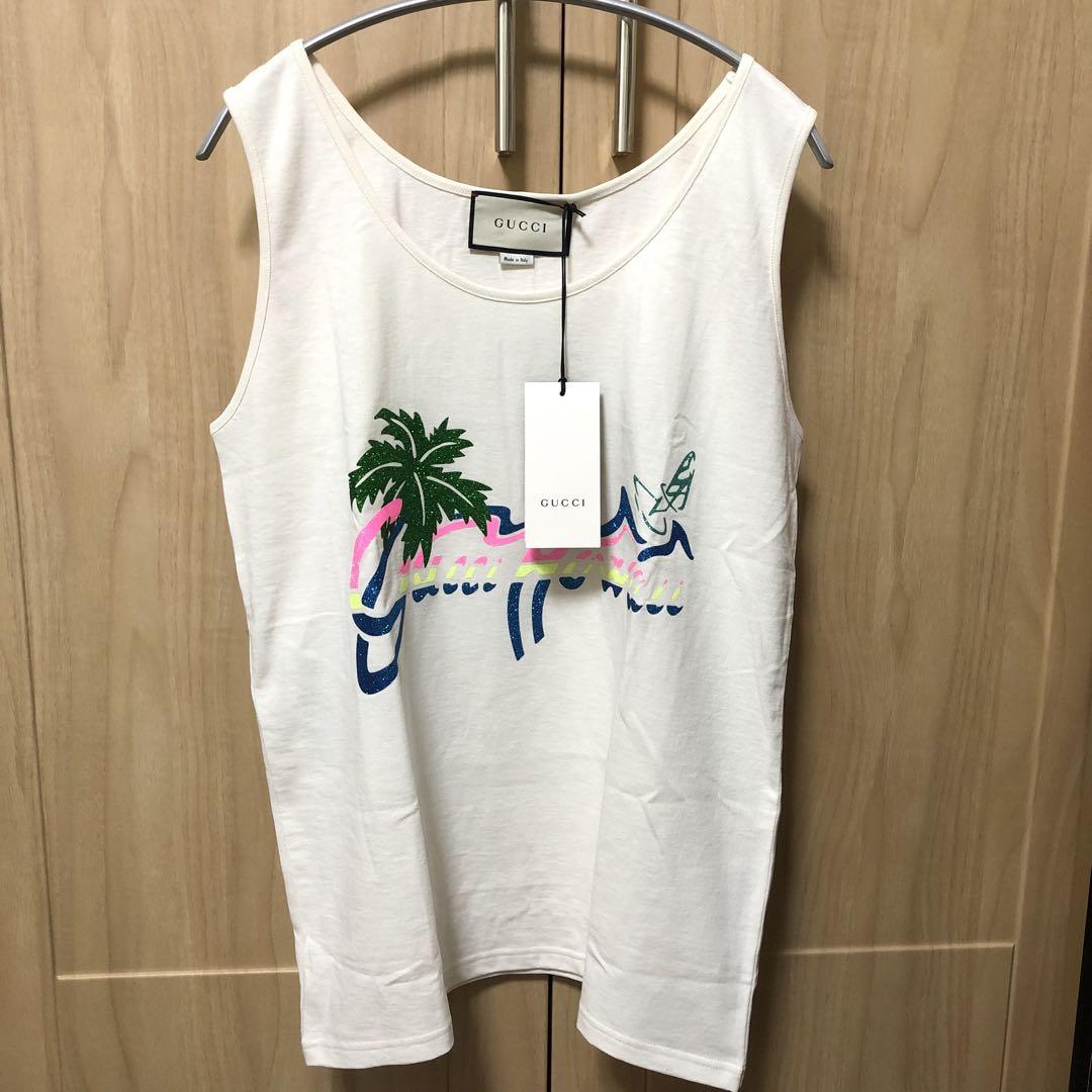 美品　GUCCI グッチ Hawaiiロゴ　タンクトップ ユニセックス