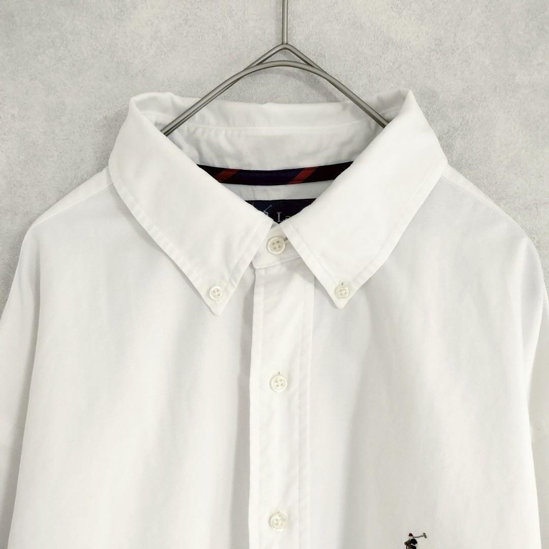 美品【ラルフローレン】オックスフォードシャツ　ストライプ　ポニーロゴ　ゆったり Ralph Lauren - 良品 RALPH LAUREN ラルフローレン ストライプ