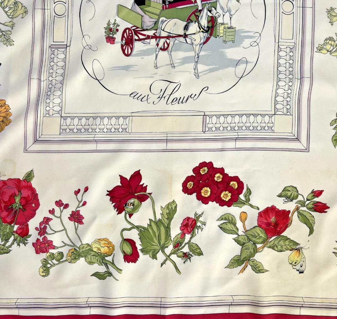 【希望者のみラッピング無料】 シルクスカーフ HERMES 花柄 メルカリ - Fleurs aux Quai 小物