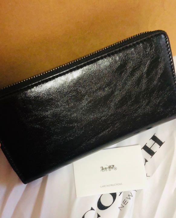 在庫大得価 新品未使用COACH財布ベースボールステッチアコーディオンウォレット黒×ベージュ ICeoO-m46646632242 2022