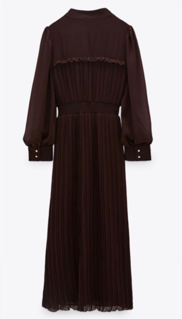 ZARA ドレス 長袖 膝下 オトナコーデ 7LF5m-m46647516784 2020 春夏 結婚式 ワンピース 大得価安い