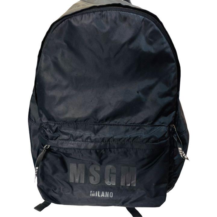 MSGM プリント バッグパック リュック v1c4V-m46648819455 エムエスジーエム ロゴ 最安価格(税込)