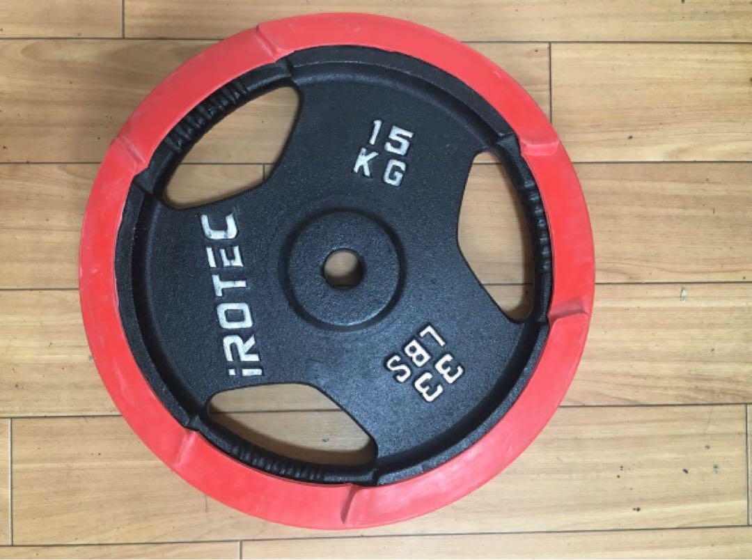 ① iROTEC ダンベルプレート 15kg x 1枚