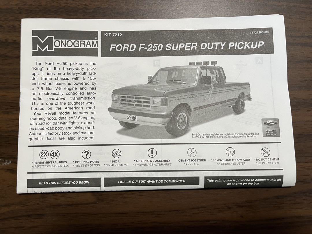 モノグラム 1/24 ford f-250 super duty ピックアップ