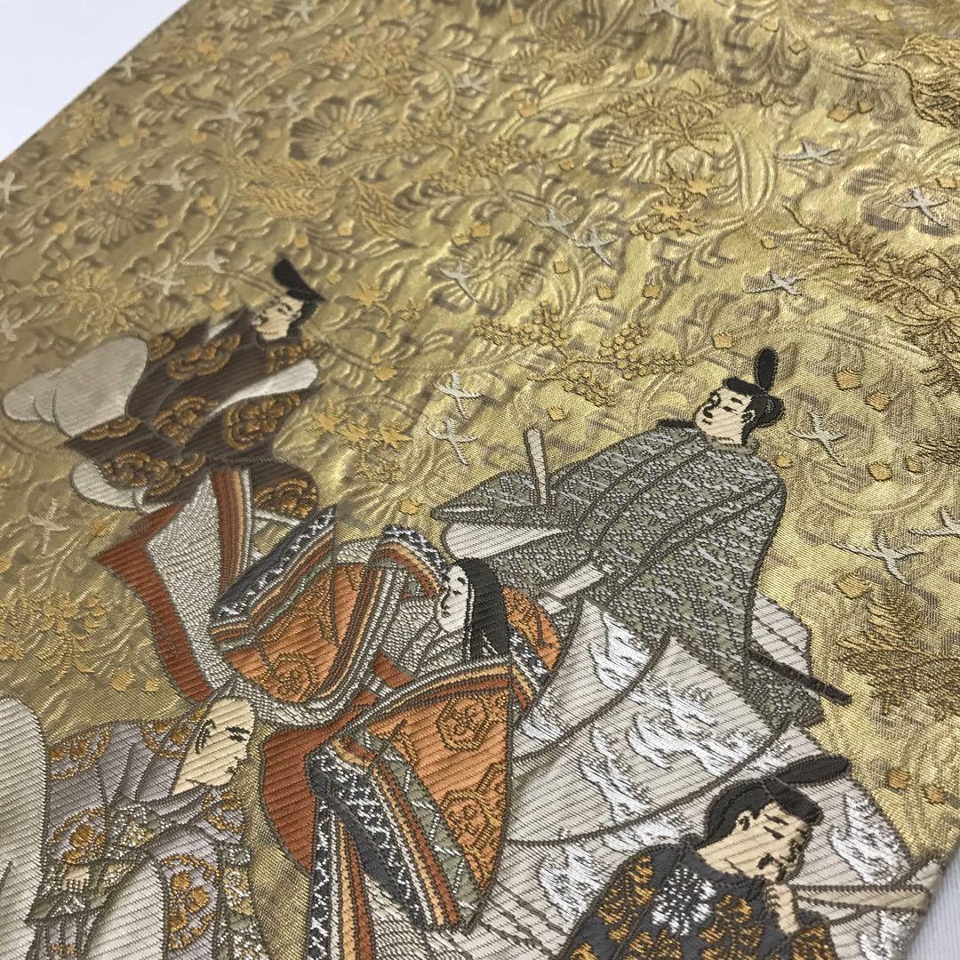梅乃【059】正絹　六通　袋帯　人物柄　平安絵巻　極美品 梅乃【059】正絹 六通 袋帯 人物柄 平安絵巻 極美品 - メルカリ