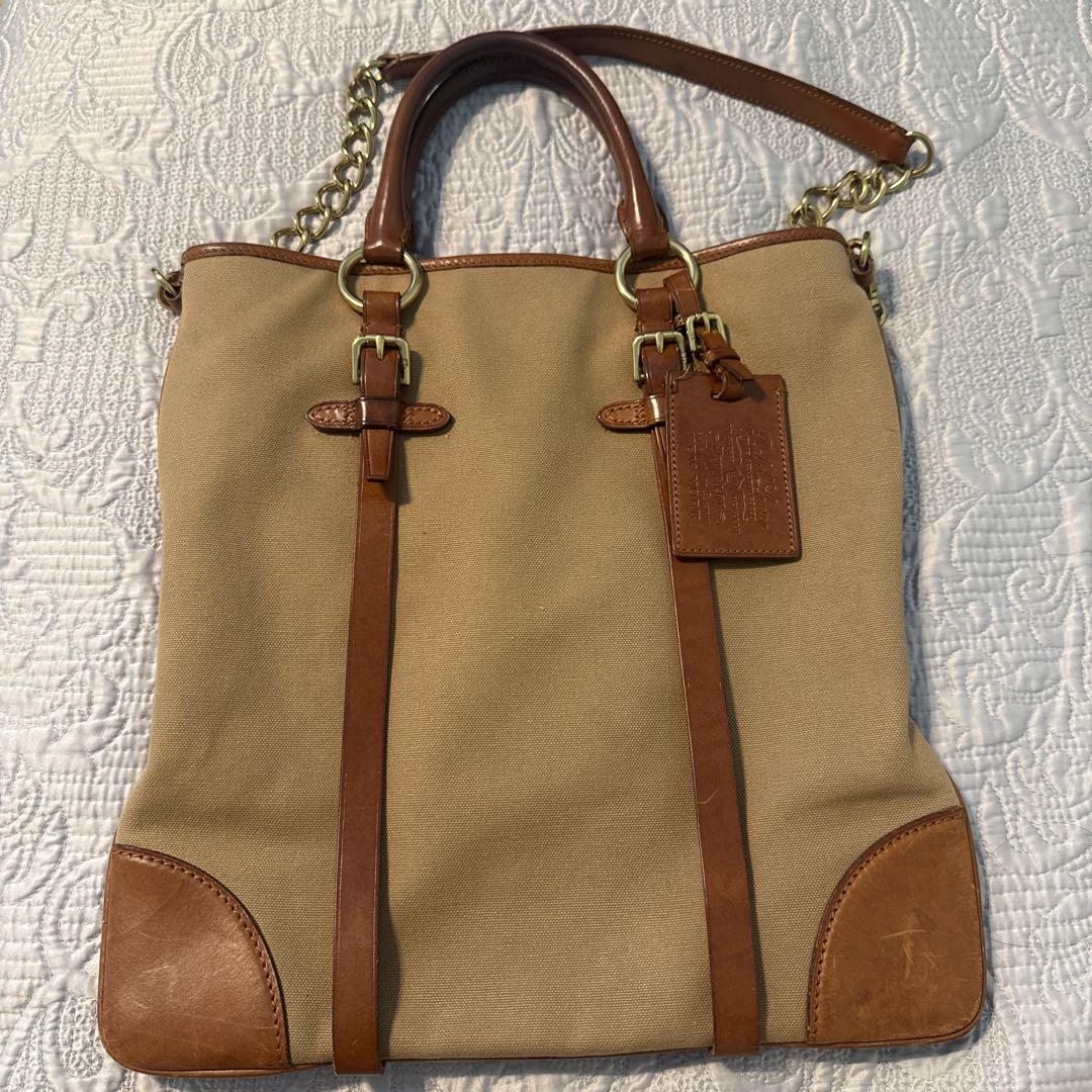 ラルフローレン　コレクション　ベージュ ヴィンテージ　バッグ