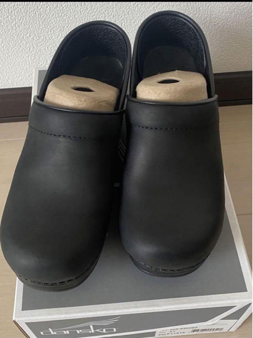 ダンスコ　dansko オイルドレザー　本革レザー　スリッポン 37 黒
