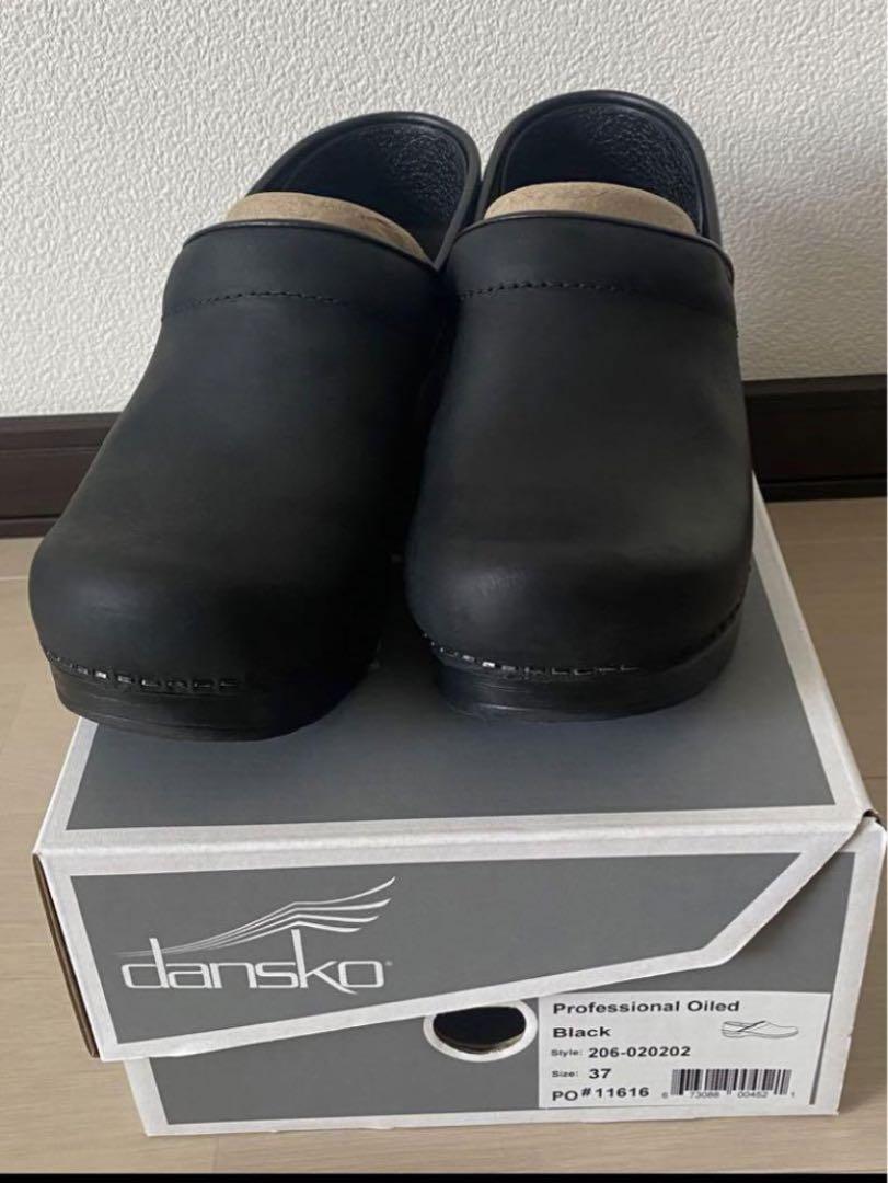 ダンスコ　dansko オイルドレザー　本革レザー　スリッポン 37 黒