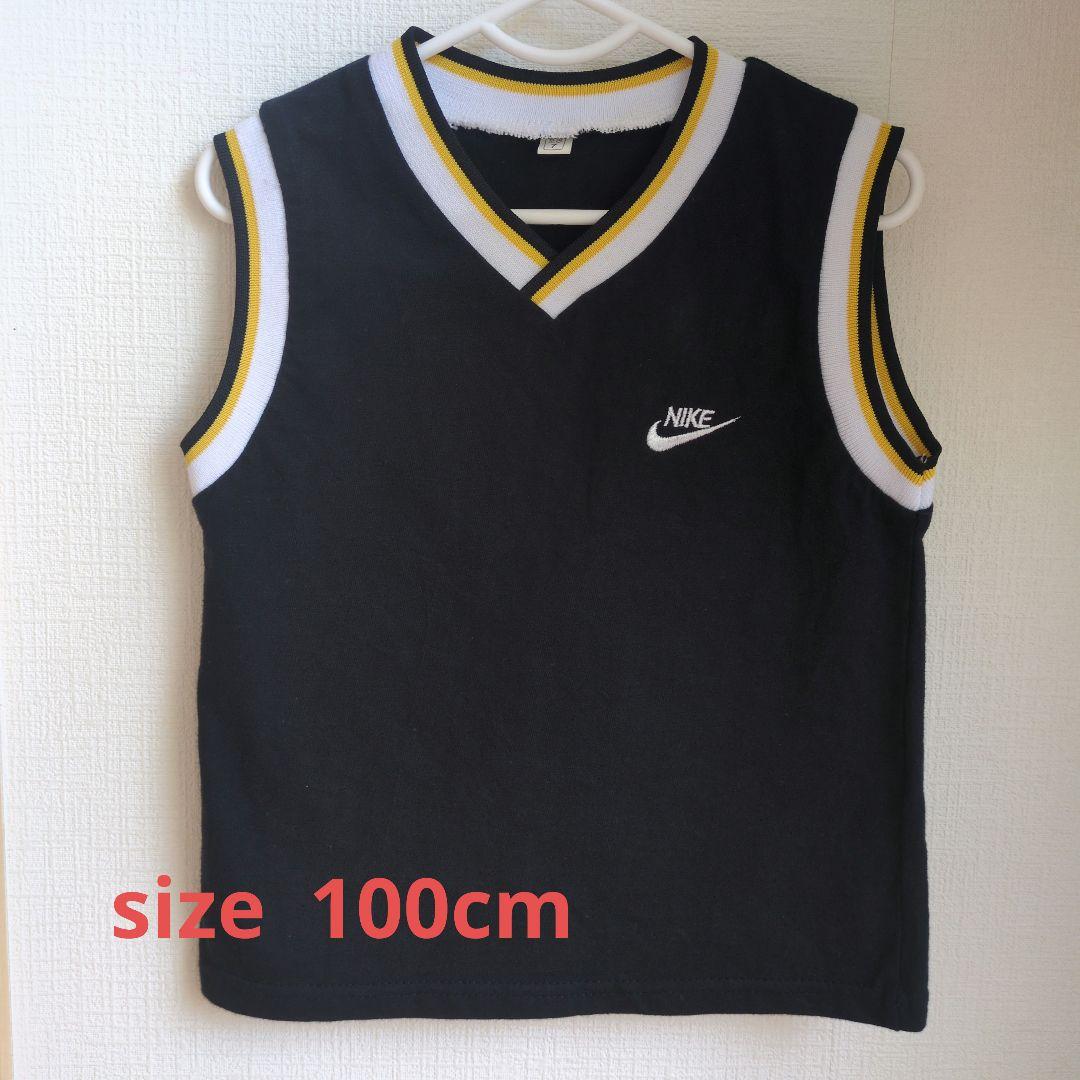 Nike Vネックノースリーブベスト 黒 Nike ナイキ ノースリーブ タンクトップ 100cm 黒 Vネック