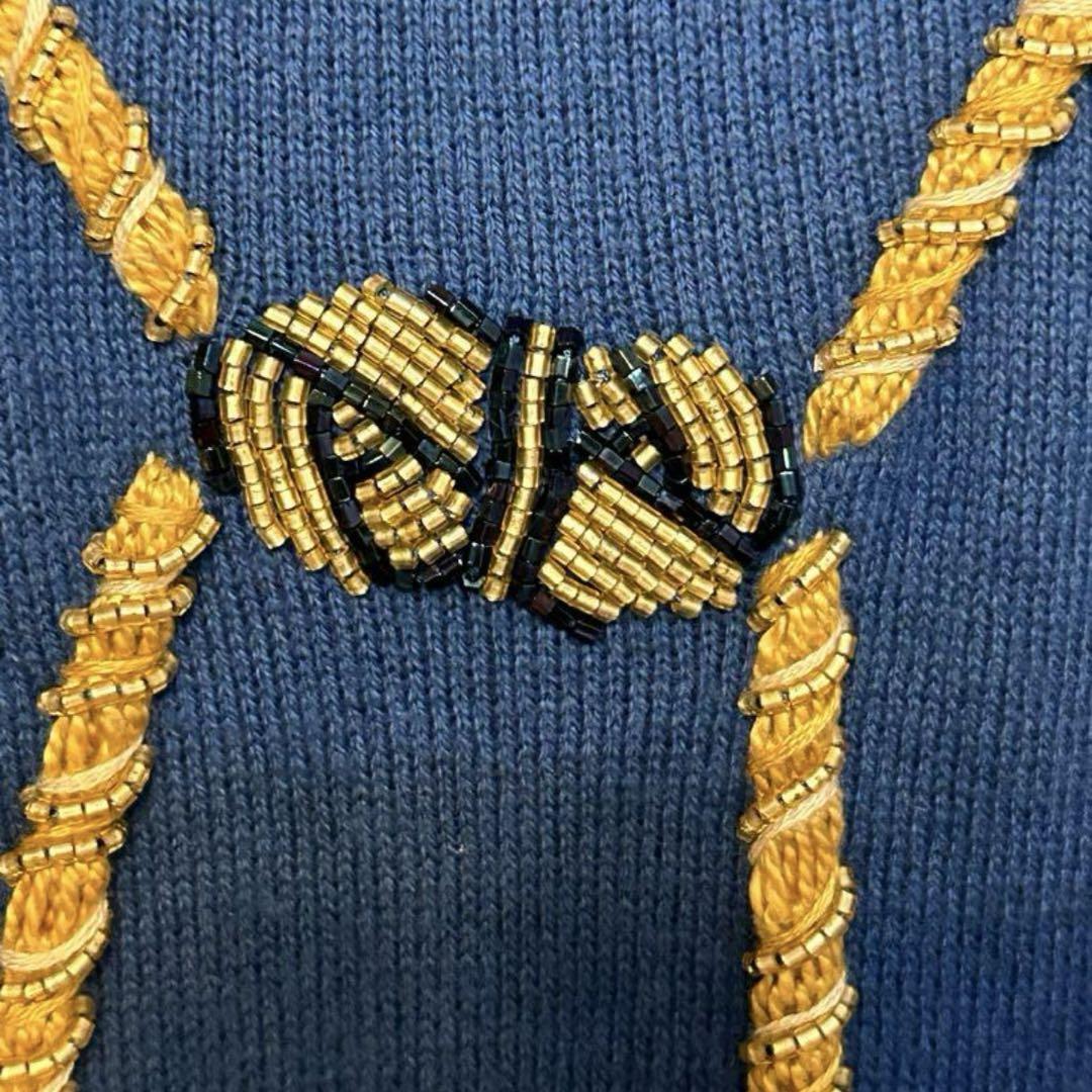 ケイタマルヤマ ビーズ刺繍 ワンピース ニット タッセル 宝飾 ケイタマルヤマ ビーズ刺繍 ワンピース ニット タッセル 宝飾
