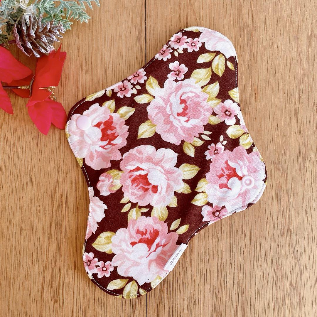 【SALE】布ナプキン おりもの 防水 オーガニックコットン Mサイズ 冬バラ