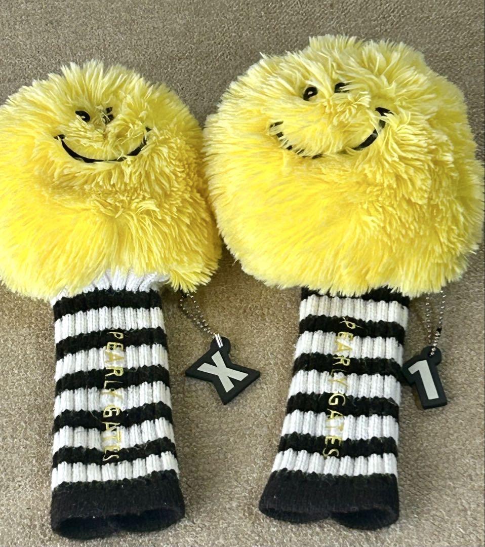 パーリーゲイツ　にこちゃん ゴルフヘッドカバー 2個セット