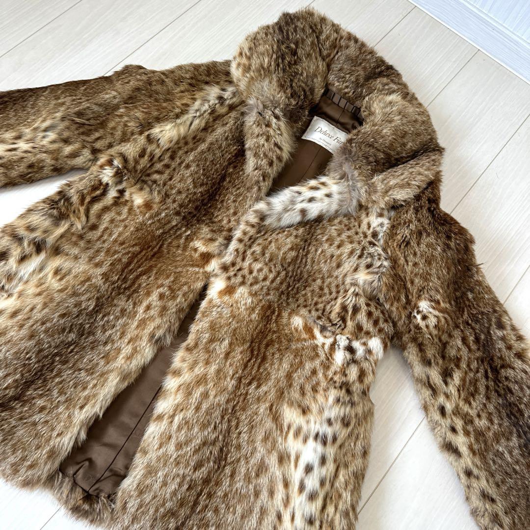 ラグジュアリー 本物 リアルファー 毛皮 レオパードキャット シベットキャット 画像1