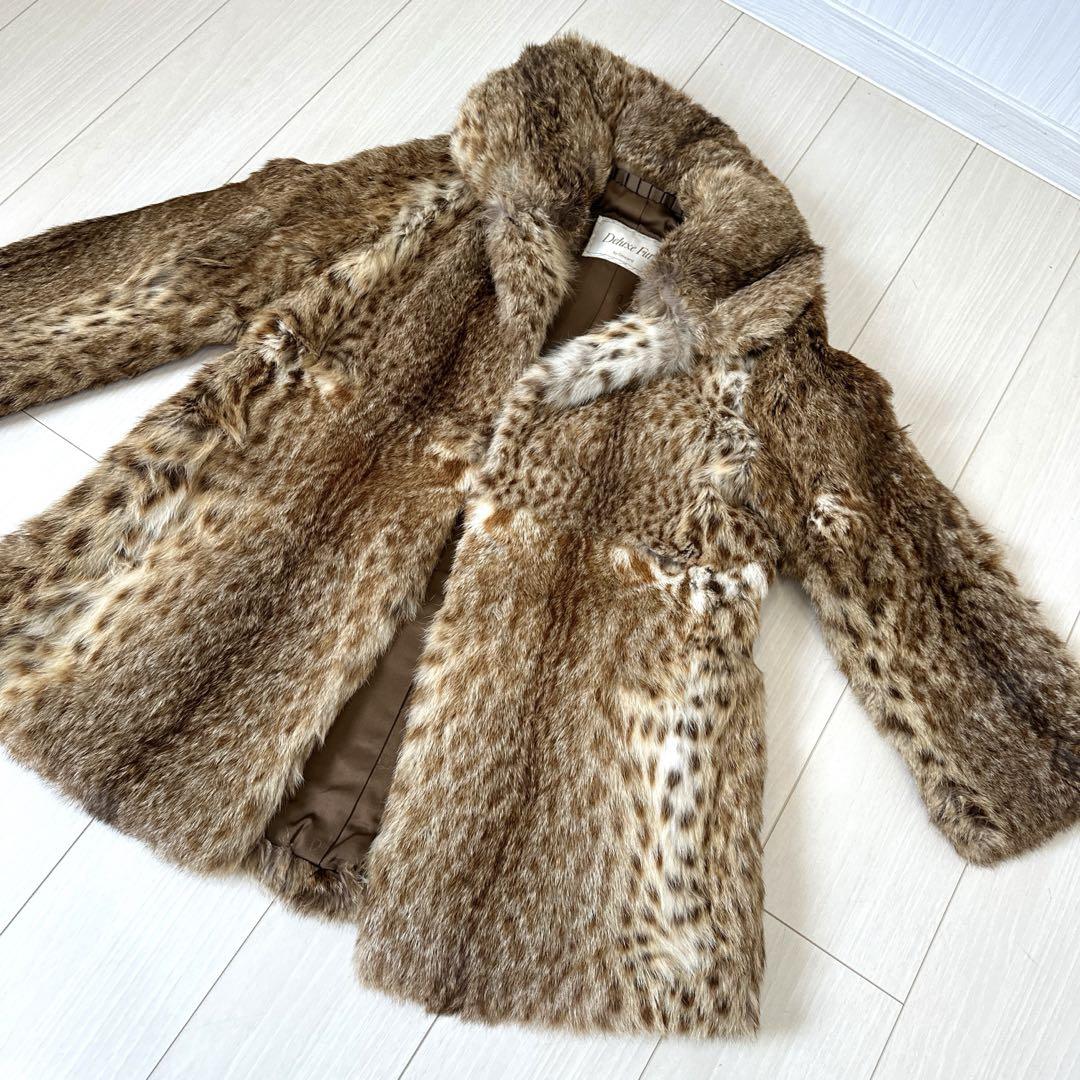ラグジュアリー 本物 リアルファー 毛皮 レオパードキャット シベットキャット 画像4