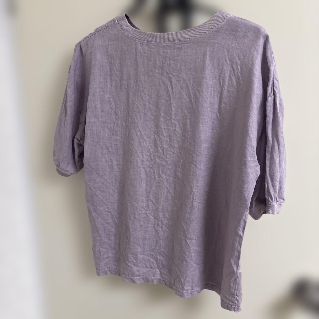 春先取りの 中川政七商店 麻布Tシャツ メルカリ - リネン 薄紫 トップス