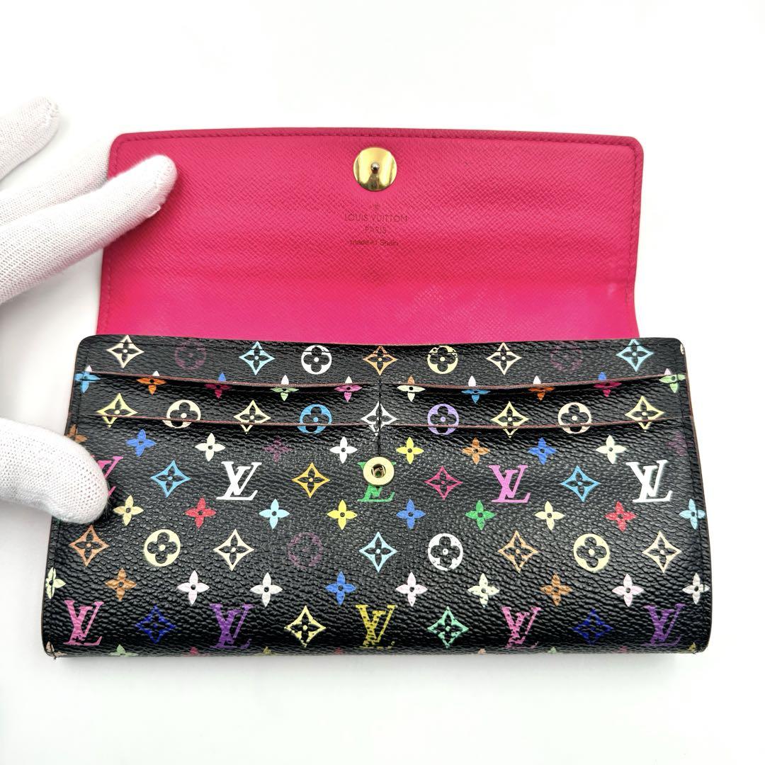 美品✨LOUIS VUITTON マルチカラー　長財布　ブラック　村上隆