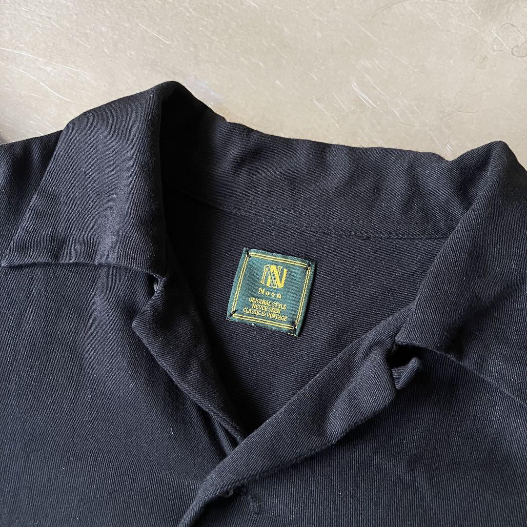 60s rayon shirt flap pocket black 成田凌着用
