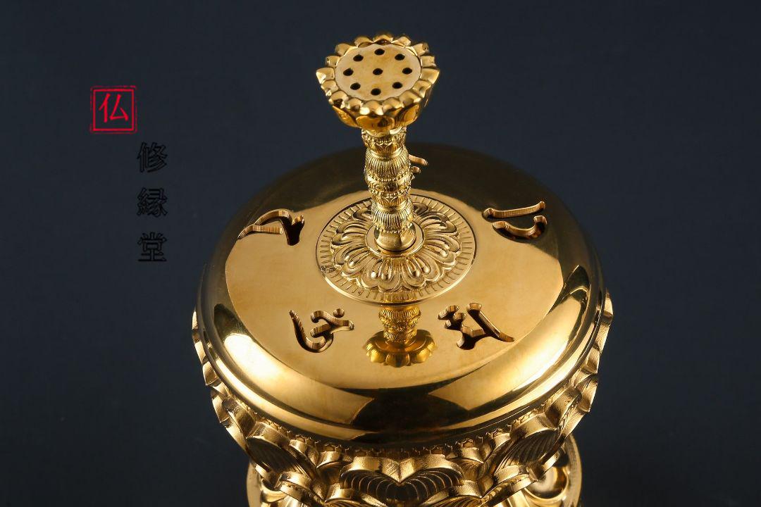 【修縁堂】寺院用仏具 トランペット 大悲香炉 修縁堂】寺院用仏具 トランペット 大悲香炉 - メルカリ