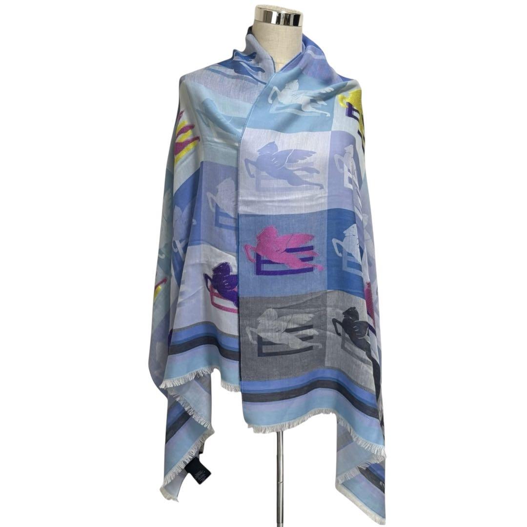 ETRO エトロ 大判ストール ショール ペガサス ブロック柄