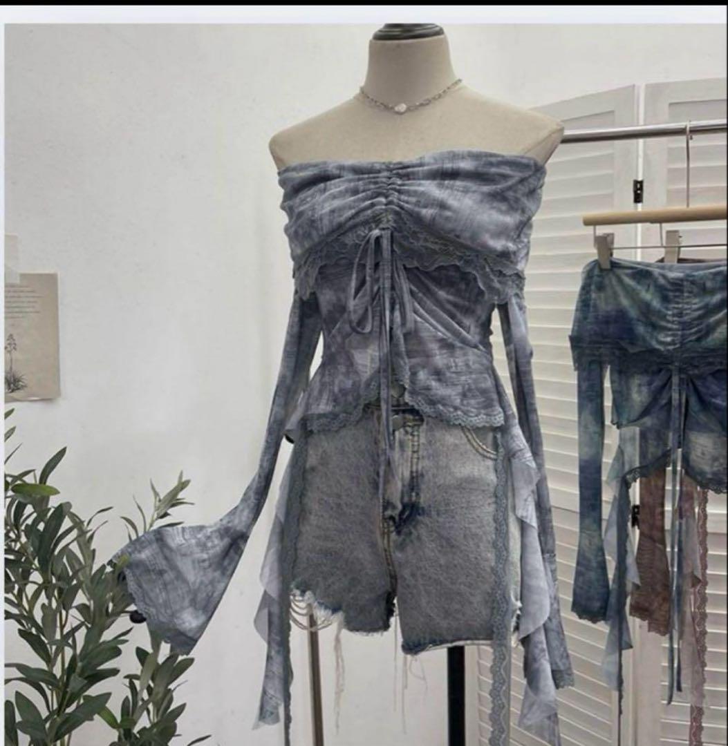 新品✨y2k 姫ギャル 平成ギャル フェアリー ふりふり トップス