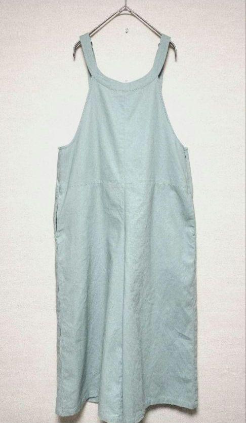 美品　ungrid　麻綿サロペットパンツ　S