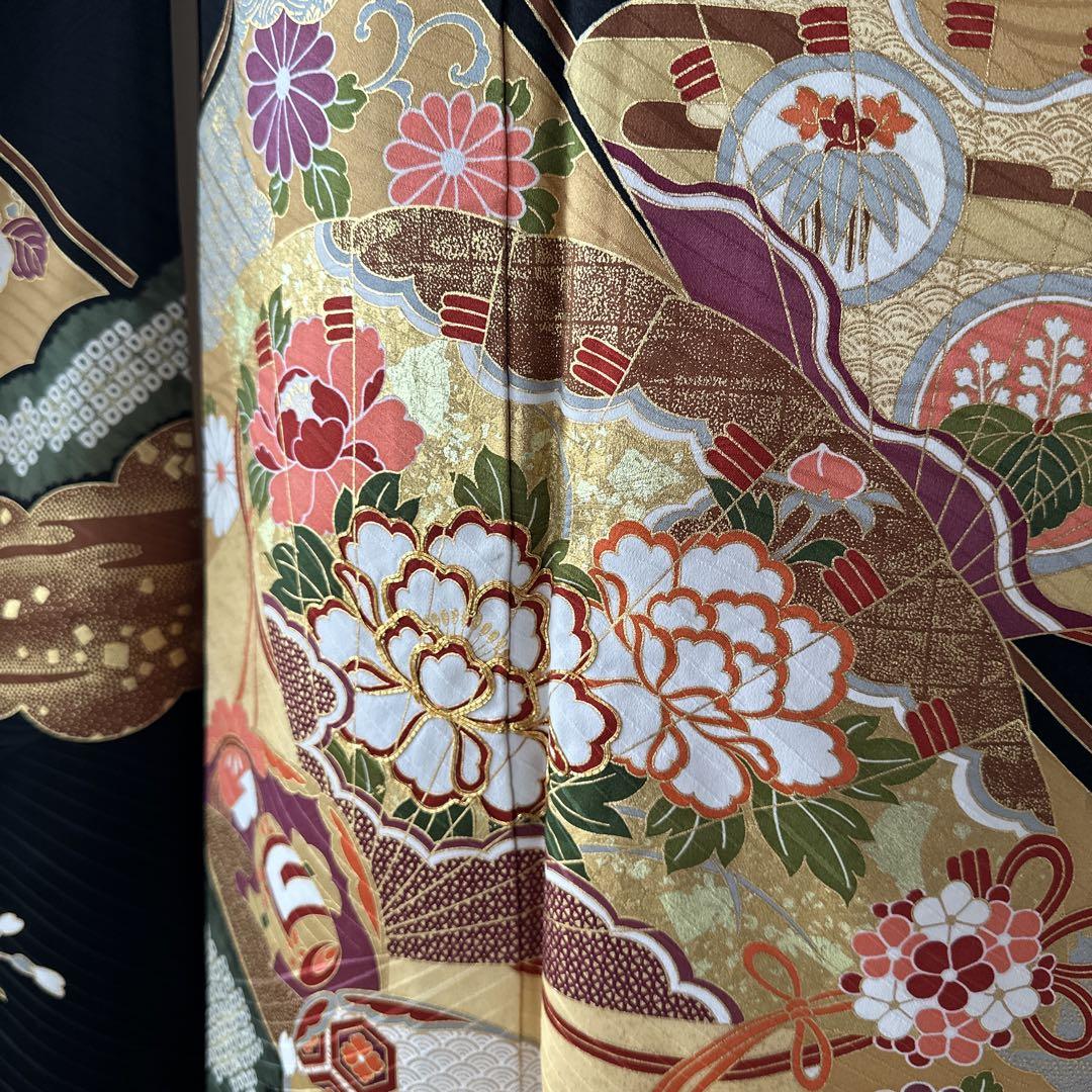 黒地 振袖フルセット