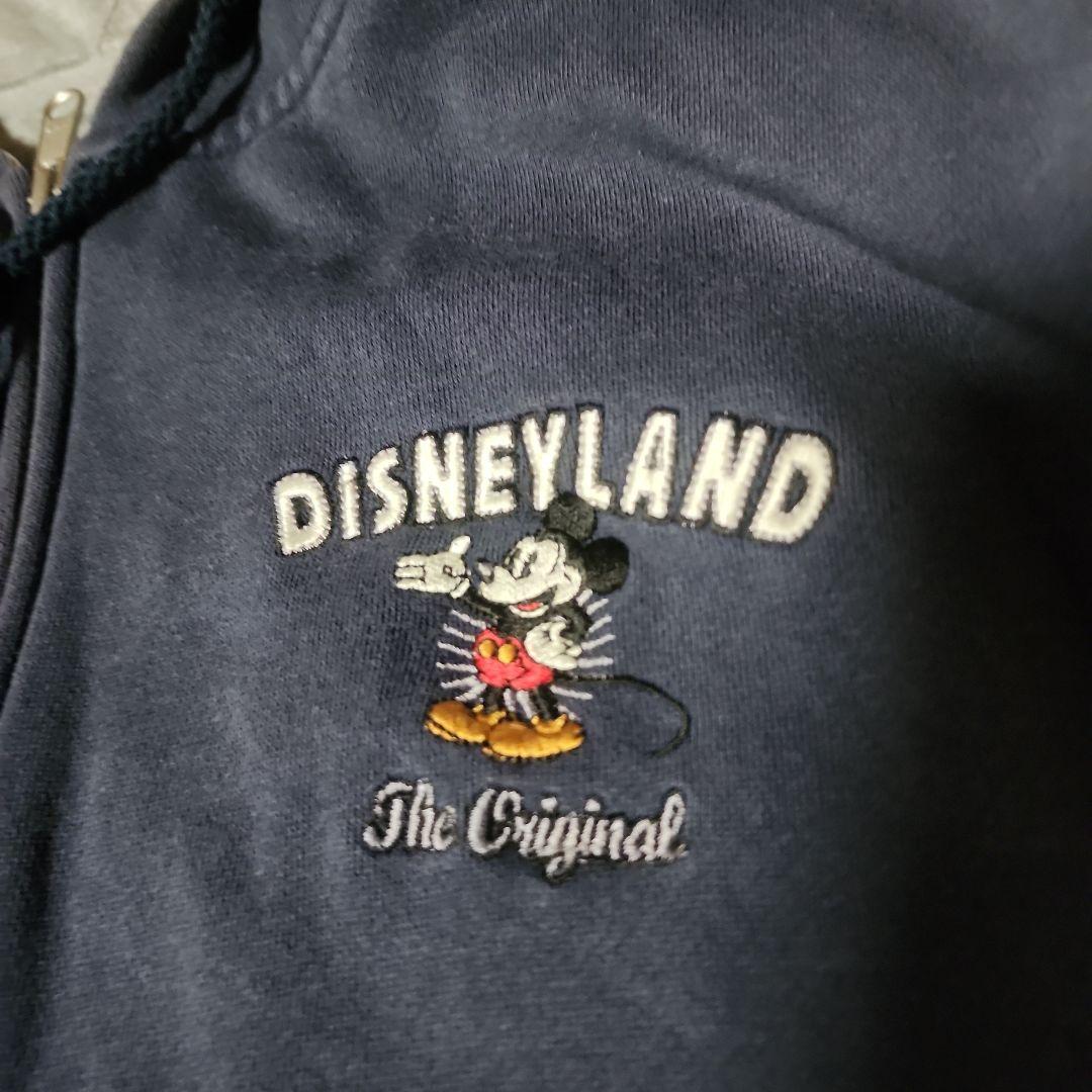 DISNEY 刺繍 パーカー ジップアップ ネイビー Sサイズ - メルカリ