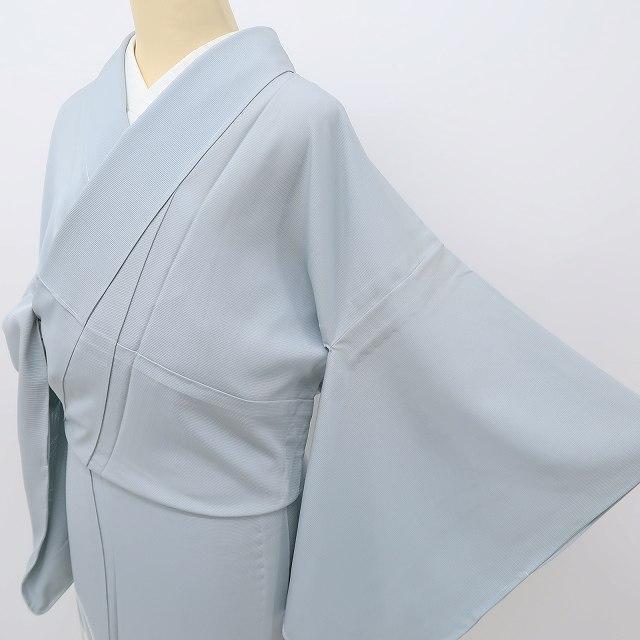新品 銀駒刺繍 夏着物 正絹 絽“夏空に牡丹や鴛鴦が歌う花扇”色留袖 F-81