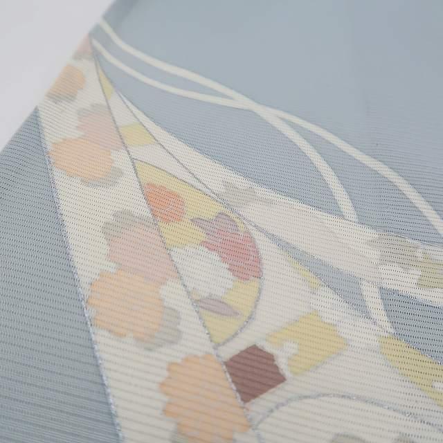 新品 銀駒刺繍 夏着物 正絹 絽“夏空に牡丹や鴛鴦が歌う花扇”色留袖 F-81