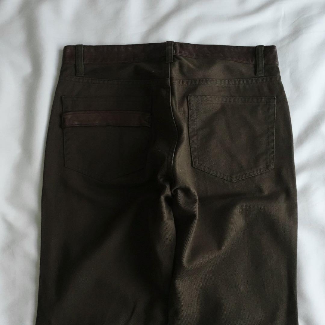 パンツ HEMISPHERES bootcut 5pocket pants olive