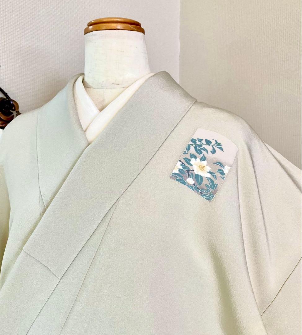 未使用美品 上質正絹 袷訪問着 四季の花々 聡明なお色合 落款 さが美ガード加工