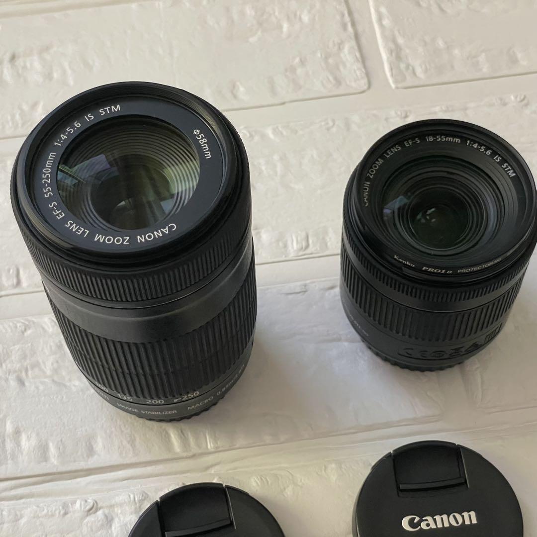 Canon EOS Kiss x9一眼レフ レンズ2本、バッグ、ネックストラップ