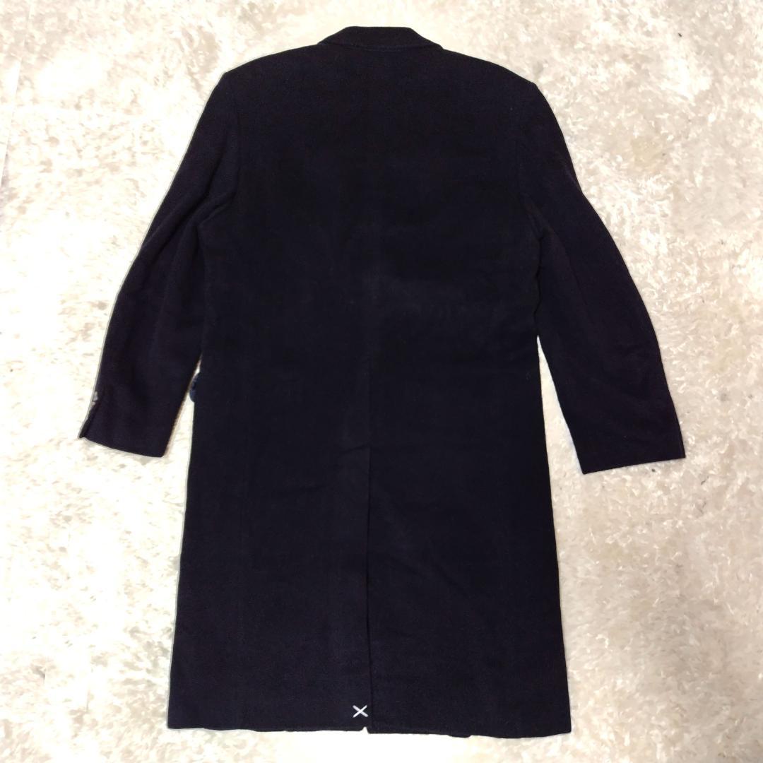 タグ付き未使用品 ミツミネ チェスターコート ロング丈 黒 カシミヤ アンゴラ
