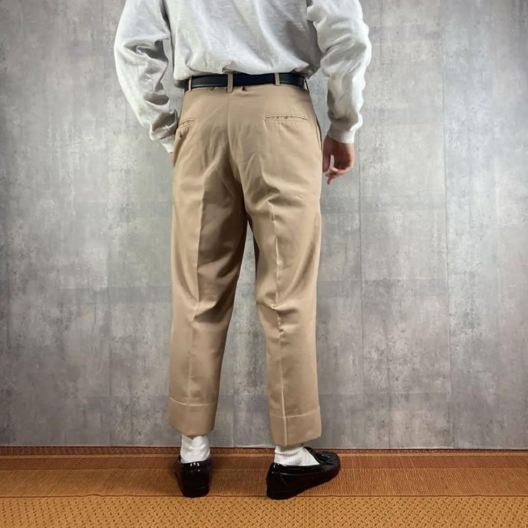 FINESILVER 80s ヴィンテージ　ノータックスラックス　ポリレーヨン