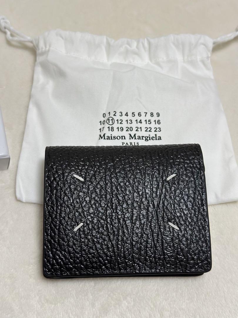 マルジェラ 二つ折り財布 レザー 黒 ユニセックス コンパクトウォレット 11 新品Maison Margiela メゾンマルジェラ 二つ折り財布.ユニセックス