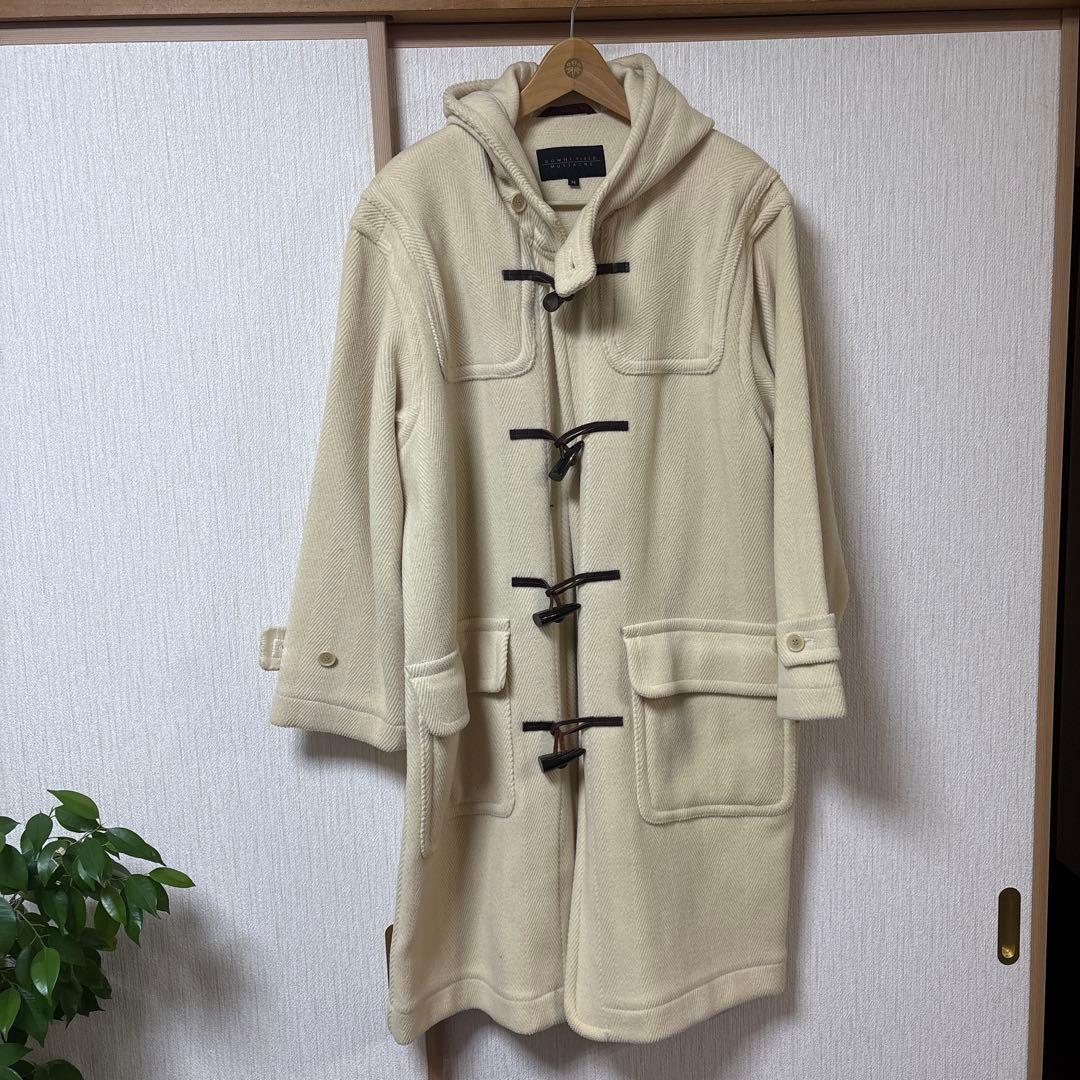 DOWNY FIELD MUSTACHE フード付きダッフルコート M クリーム