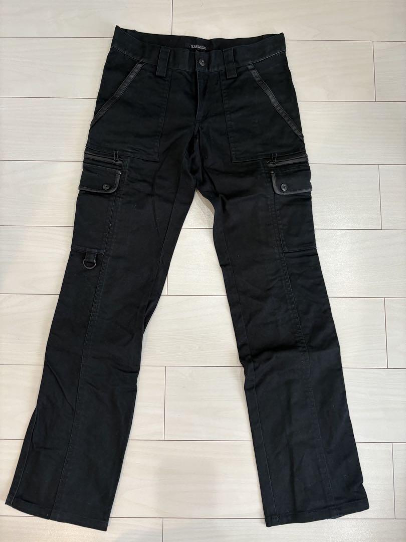 【週末値下】5351 POUR LES HOMMES レザー装飾カーゴパンツ