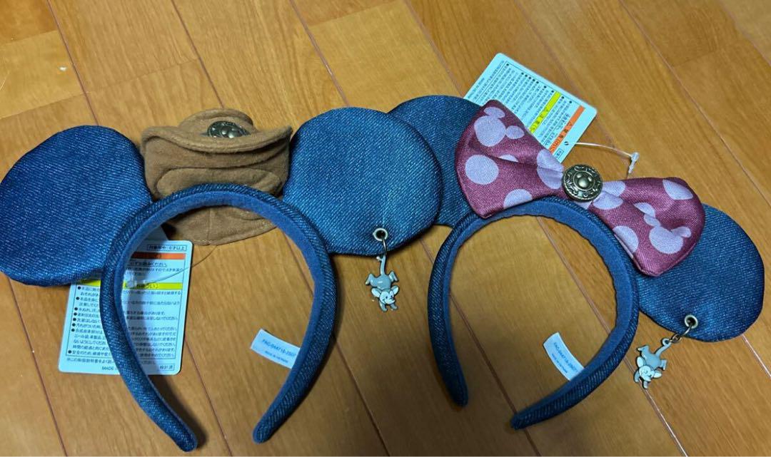 新品タグ付　カチューシャ　ウエスタン　ビッグサンダー　デニム　ミッキー　ミニー