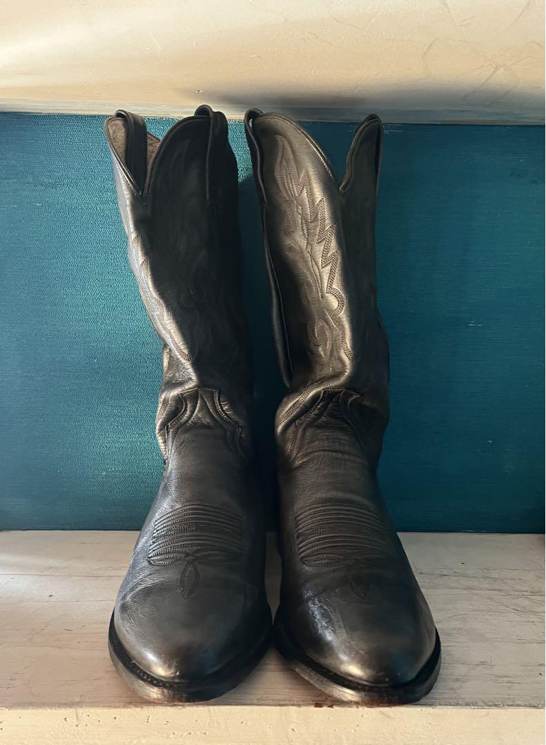 靴 DAN POST Navy blue WESTERN BOOTS