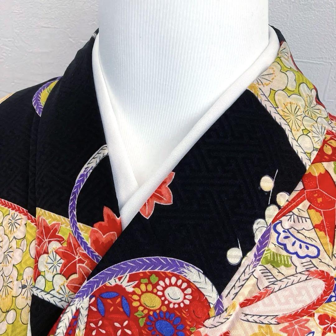 501ag71□七五三 千總 七歳 女児 着物&長襦袢 絞り染 刺繍□美品 501ag71□七五三 千總 七歳 女児 着物&長襦袢 絞り染 刺繍□美品