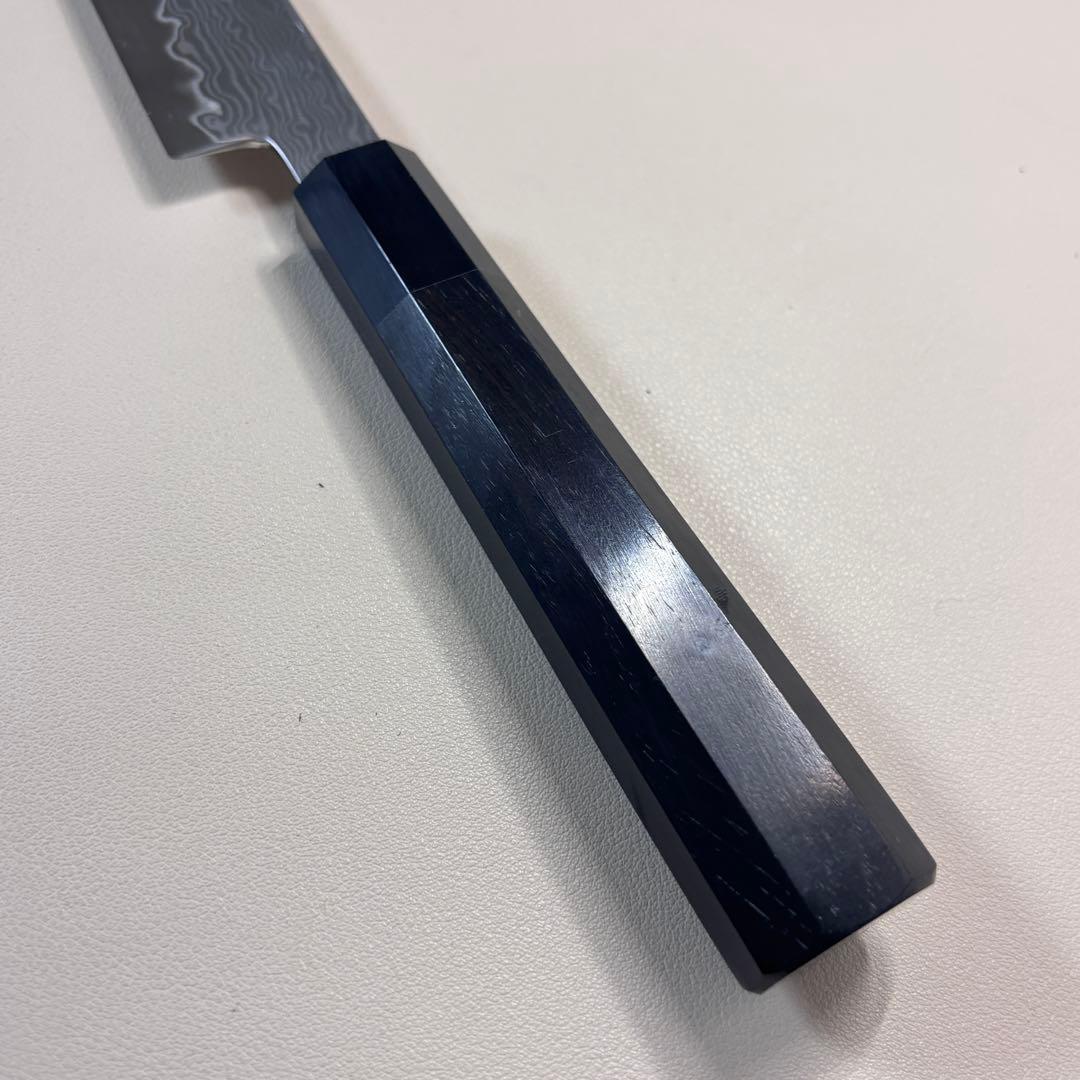 ダマスカス黒檀 本水牛八角柄