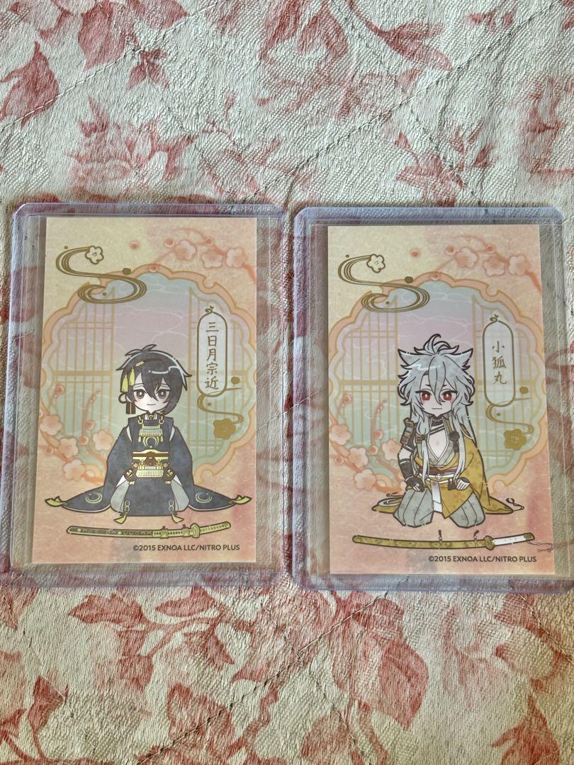 アニメイトカフェ 十周年 箔押しカード 三日月宗近&小狐丸