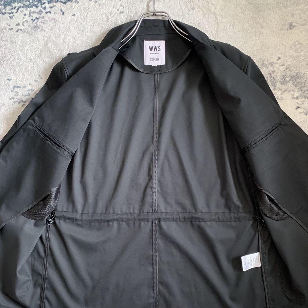 【美品】WWS relume テーラードジャケット ストレッチ 撥水 速乾