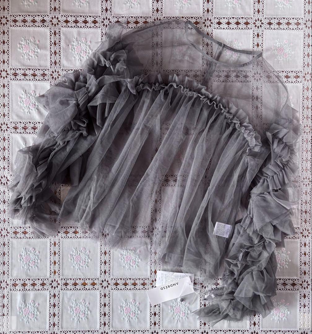 新品タグ付き】 ANDRESD decorative tulle tops - メルカリ