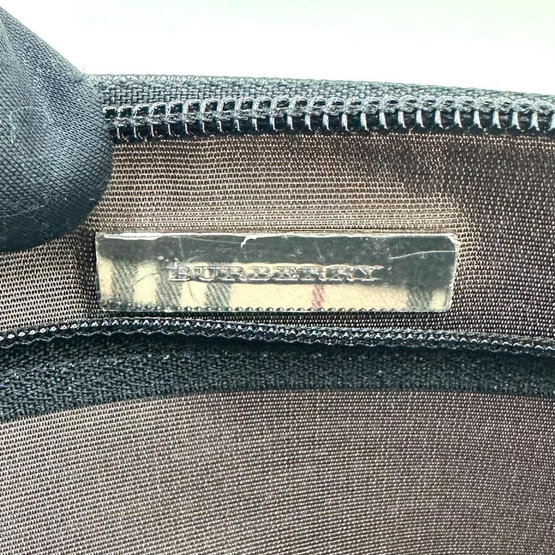 BURBERRY バーバリー トート ハンドバッグ サフィアノレザー ブラック