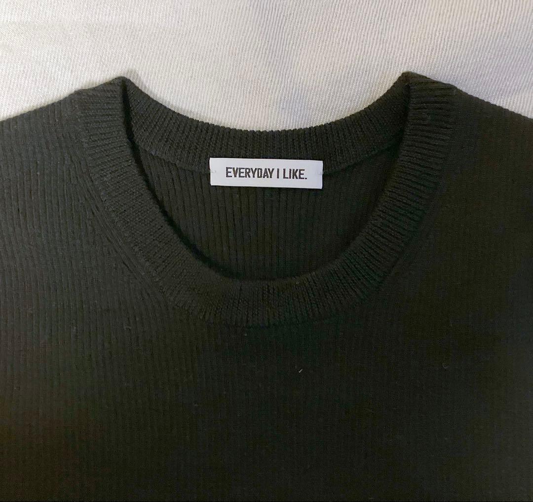 EVERYDAY I LIKE. 七分袖 Rib クルーネック プルオーバー EVERYDAY I LIKE. 七分袖 Rib クルーネック プルオーバー