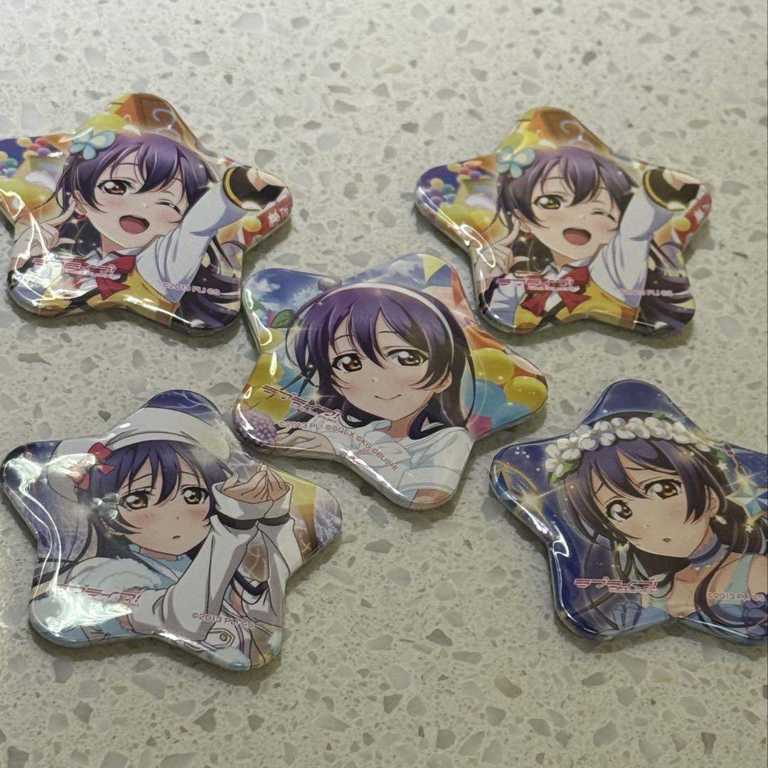 園田海未 ラブライブ μ's アトレ ポップアップ 星型缶バッジ