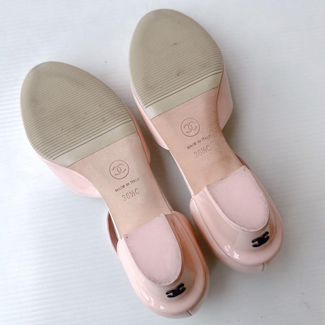 CHANEL シャネル　ココマーク　ストラップ付き　バレリーナ　ヒール　パンプス CHANEL シャネル ココマーク ストラップ付き バレリーナ ヒール