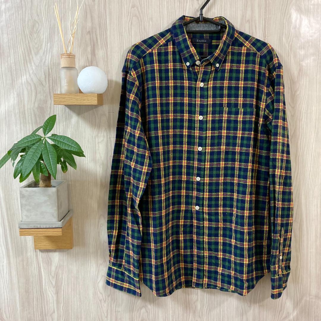 22年最新入荷 Ragebule ネルシャツ チェック L メンズ トップス コーデ Tシャツ カットソー 七分
